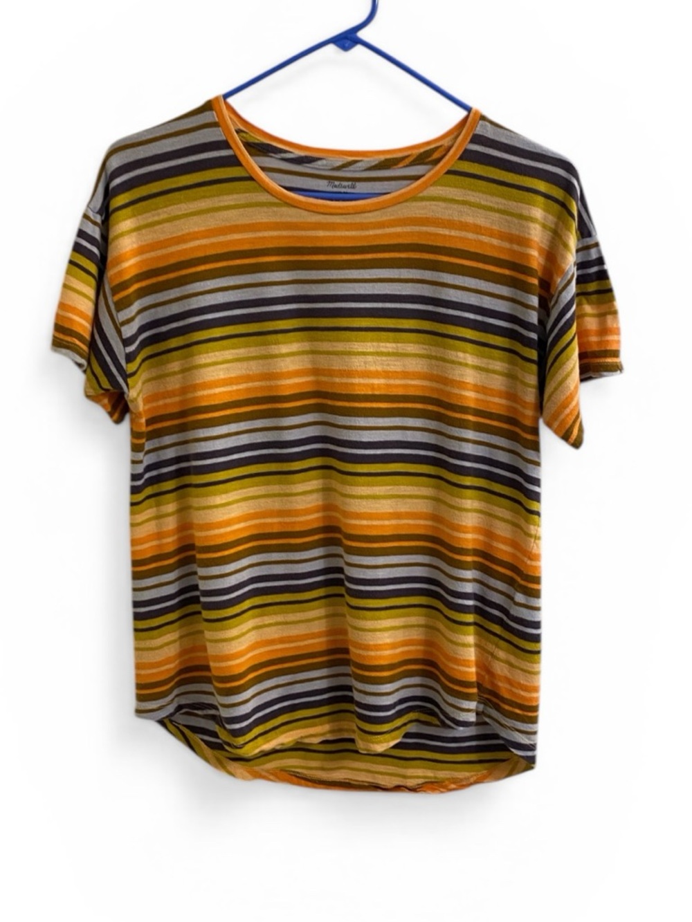 MADEWELL THE PERFECT VINTAGE TEE STRIPED T-SHIRT Y2K 90’s STYLE SIZE MEDIUM